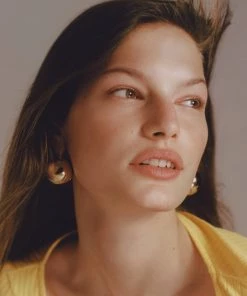 Mango Metallic Ball Earrings Silver