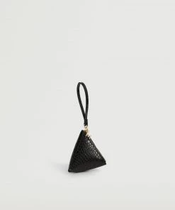 Mango Triangle Coconut Purse Black