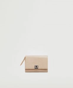 Mango Snake Effect Wallet Nude