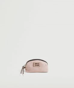 Mango Logo Coin Purse With Zip Pastel Pink