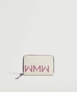 Mango Logo Wallet Pale Pink