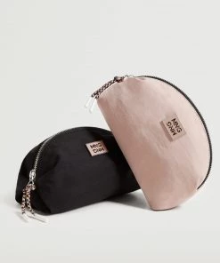 Mango Zipped Toiletry Bag With Logo Pastel Pink -Mango Jewellery Wallets Belts For Women Sales unnamed file 1071