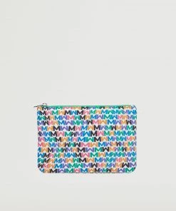 Mango Zippered Print Case Ecru