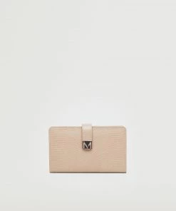Mango Snake Effect Wallet Nude