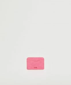 Mango Snake Effect Cardholder Fuchsia