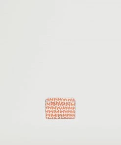 Mango Printed Card Holder Orange