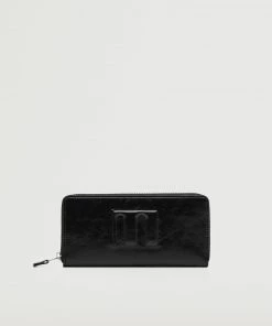Mango Logo Wallet Black