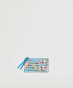 Mango Printed Card Holder Ecru