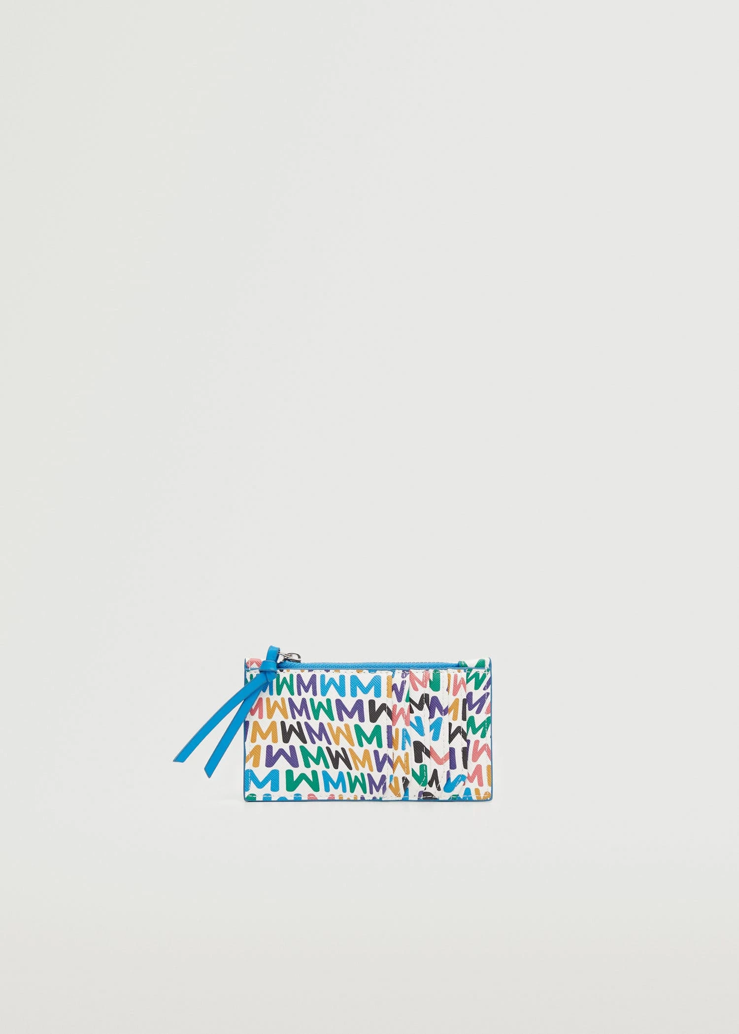 Mango Printed Card Holder Ecru 1 Mango Printed Card Holder Ecru