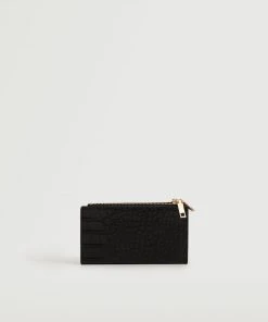 Mango Croc-effect Wallet Nude