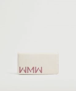 Mango Logo Wallet Pale Pink