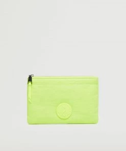 Mango Zipped Toiletry Bag With Logo Lime