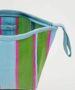 Mango Striped Cosmetic Bag Green -Mango Jewellery Wallets Belts For Women Sales unnamed file 1217