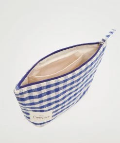 Mango Gingham Check Cosmetic Bag Blue 7 Mango Gingham Check Cosmetic Bag Blue -Mango Jewellery Wallets Belts For Women Sales unnamed file 1223