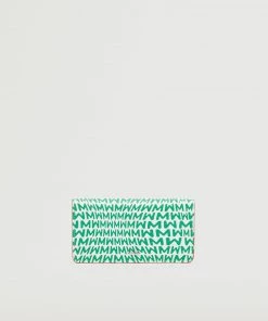 Mango Printed Wallet Green