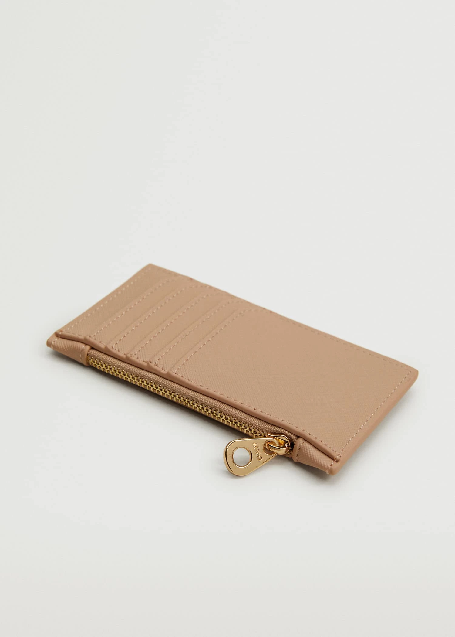 Mango Saffiano-effect Cardholder Pastel Pink 3 Mango Saffiano-effect Cardholder Pastel Pink - Image 3