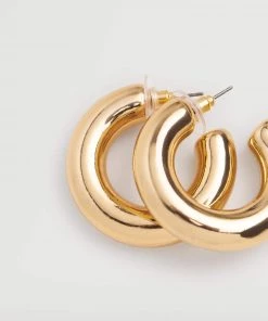 Mango Hoop Earrings Gold -Mango Jewellery Wallets Belts For Women Sales unnamed file 137