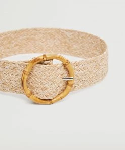 Mango Buckle Bamboo Belt Ecru -Mango Jewellery Wallets Belts For Women Sales unnamed file 1379