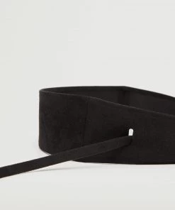 Mango Wide Suede Belt Black -Mango Jewellery Wallets Belts For Women Sales unnamed file 1386