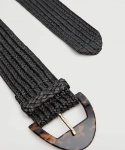 Mango Tortoiseshell Buckle Belt Black -Mango Jewellery Wallets Belts For Women Sales unnamed file 1394
