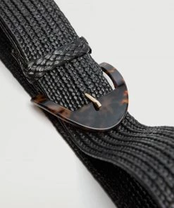 Mango Tortoiseshell Buckle Belt Black -Mango Jewellery Wallets Belts For Women Sales unnamed file 1396