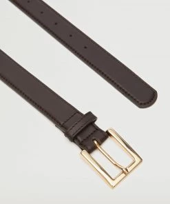 Mango Leather Belt With Square Buckle Brown -Mango Jewellery Wallets Belts For Women Sales unnamed file 1425