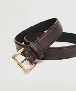 Mango Leather Belt With Square Buckle Brown -Mango Jewellery Wallets Belts For Women Sales unnamed file 1426