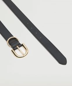 Mango Buckle Leather Belt Black -Mango Jewellery Wallets Belts For Women Sales unnamed file 1456