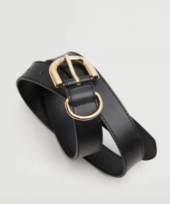 Mango Buckle Leather Belt Black -Mango Jewellery Wallets Belts For Women Sales unnamed file 1457
