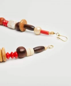 Mango Wooden Bead Necklace Red -Mango Jewellery Wallets Belts For Women Sales unnamed file 148