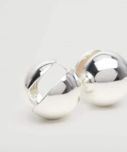Mango Metallic Ball Earrings Silver -Mango Jewellery Wallets Belts For Women Sales unnamed file 15