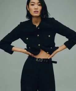 Mango Metal Appliqué Belt Black