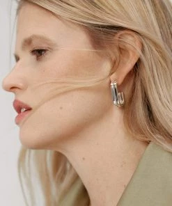 Mango Metallic Hoop Earrings Silver -Mango Jewellery Wallets Belts For Women Sales unnamed file 152