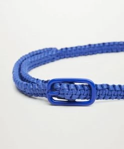 Mango Braided Buckle Belt Blue -Mango Jewellery Wallets Belts For Women Sales unnamed file 1524