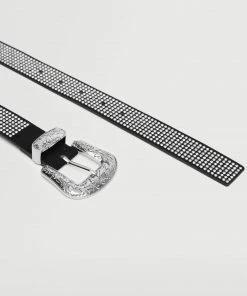 Mango Buckled Studded Belt Black -Mango Jewellery Wallets Belts For Women Sales unnamed file 1545