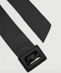 Mango Pebbled Leather Belt Black -Mango Jewellery Wallets Belts For Women Sales unnamed file 1551