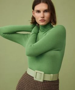 Mango Square Buckle Belt Lime