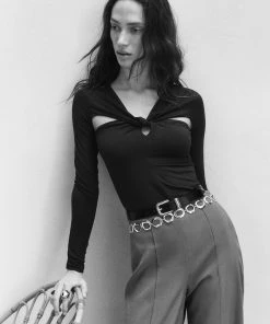 Mango Metal Buckle Belt Medium Brown -Mango Jewellery Wallets Belts For Women Sales unnamed file 1564