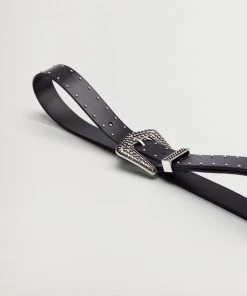 Mango Embossed Buckle Belt Black -Mango Jewellery Wallets Belts For Women Sales unnamed file 1573