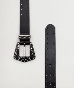 Mango Embossed Buckle Belt Black -Mango Jewellery Wallets Belts For Women Sales unnamed file 1574