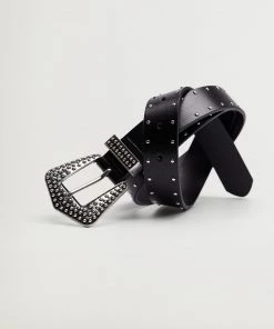 Mango Embossed Buckle Belt Black -Mango Jewellery Wallets Belts For Women Sales unnamed file 1575