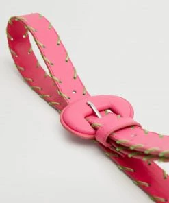 Mango Rounded Buckle Belt Pink -Mango Jewellery Wallets Belts For Women Sales unnamed file 1585