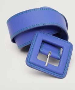 Mango Square Buckle Belt Blue -Mango Jewellery Wallets Belts For Women Sales unnamed file 1608
