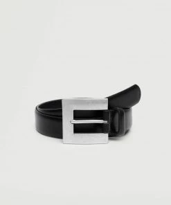 Mango Square Buckle Belt Green
