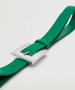 Mango Square Buckle Belt Green -Mango Jewellery Wallets Belts For Women Sales unnamed file 1631