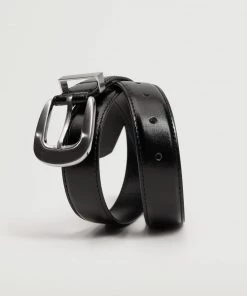 Mango Metal Buckle Belt Black -Mango Jewellery Wallets Belts For Women Sales unnamed file 1638