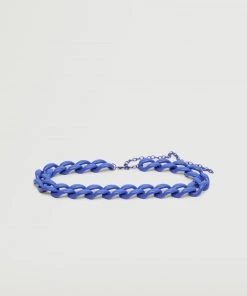 Mango Chain Belt Blue