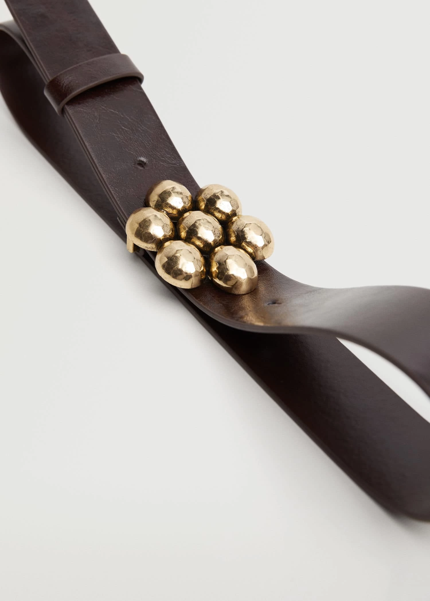 Mango Flower Buckle Belt Chocolate 7 Mango Flower Buckle Belt Chocolate - Image 7