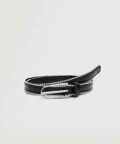 Mango Combined Strass Belt Black