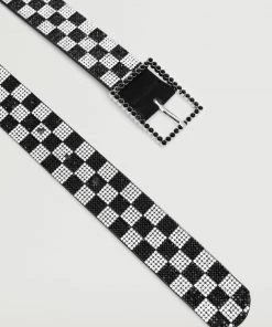 Mango Glossed-effect Appliqué Belt Black -Mango Jewellery Wallets Belts For Women Sales unnamed file 1715